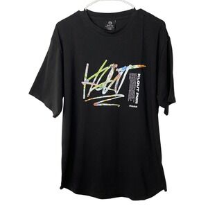 Klout PWR Mens Graphic T-Shirt Black XL Short Sleeve 2022 Streetwear Tee